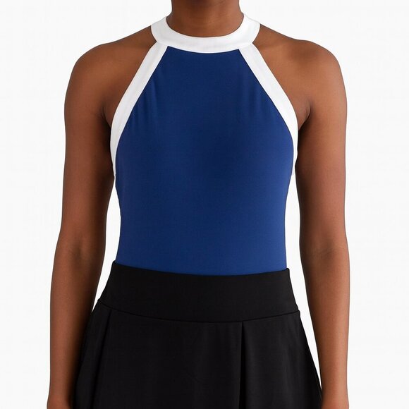 🖤 Penguin Women’s Color Block Halter Tennis Top – Size Large-NWT - Picture 1 of 11